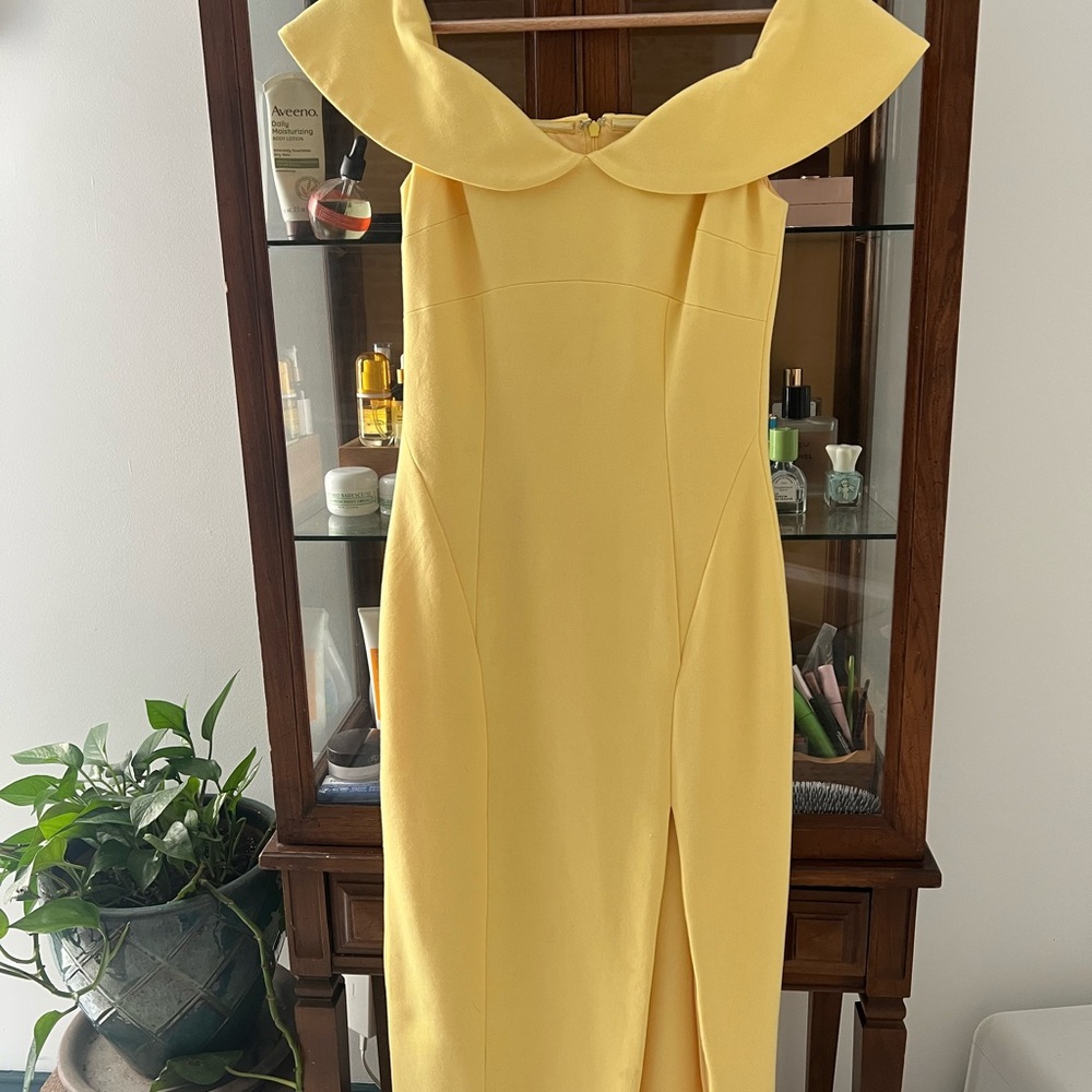 Canary Yellow Elliatt Off-The-Shoulder Dress